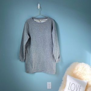 NWT Tentree Fleece Crew Dress (Hi Rise Grey Heather) M